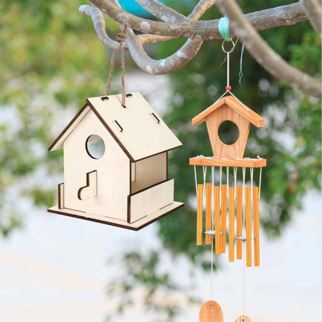 Wooden Bird Nests Box Outdoor Hanging Wood Birdhouse
