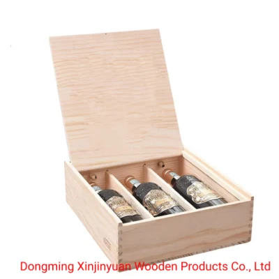 Portable Wooden Wine Box Wooden Package Gift Box Wine Wooden Box
