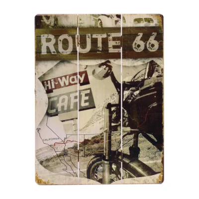 Wholesale Wooden Signs Route 66 Design Wall Decoration