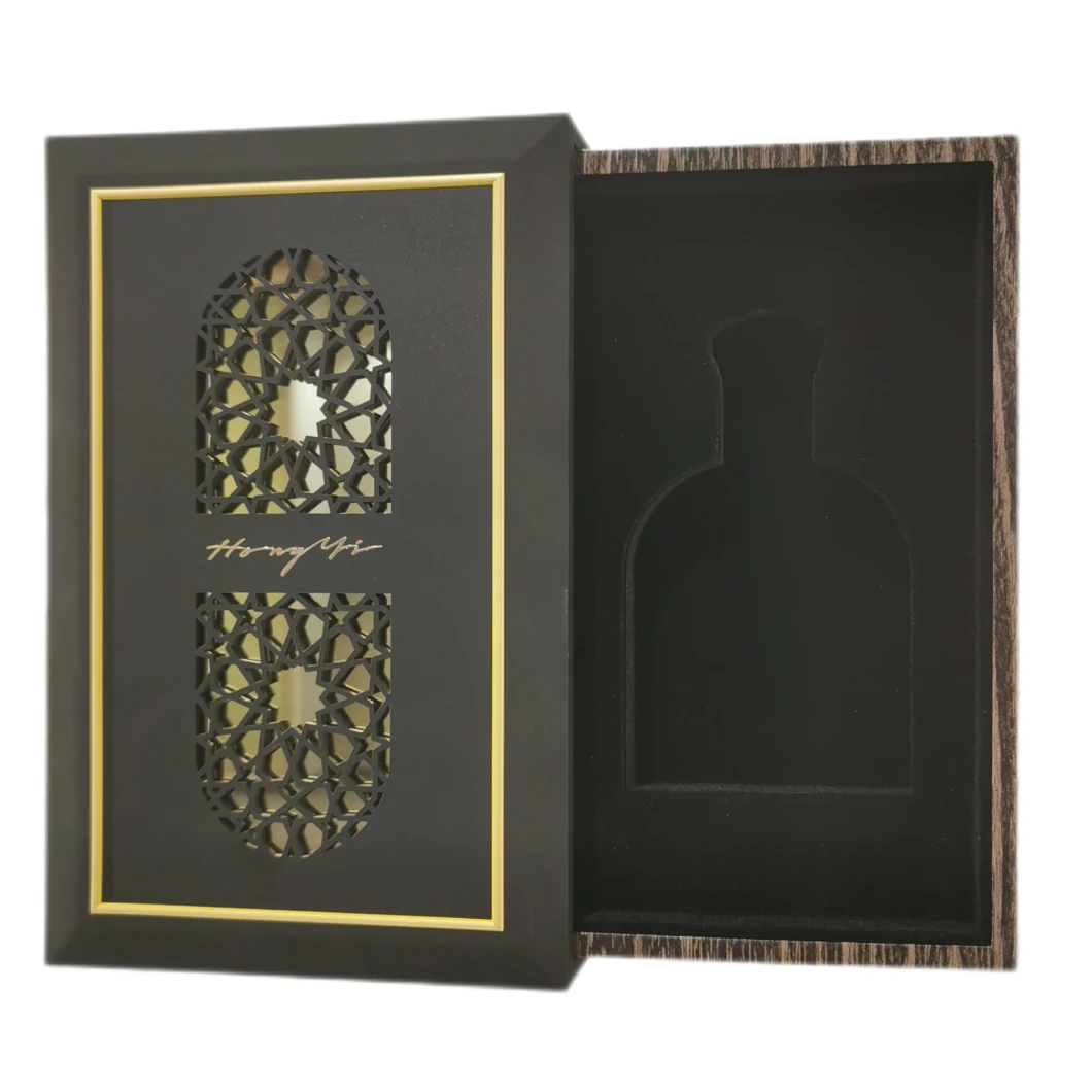 Hongyi Wedding Gift Perfume Wood Boxes MDF Sliding Lid and Wooden Packaging China Box Essential Oil