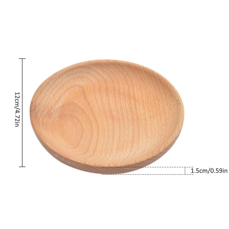 Eco-Friendly Antique Round Wooden/Wood Serving Tray/Plate for Sushi/Cakes/Food/Fruit/Salad