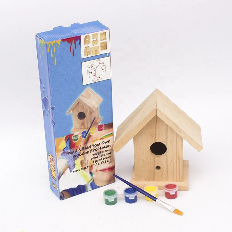 Hot Sales New Popular Painting Toys DIY Wooden Birdhouse