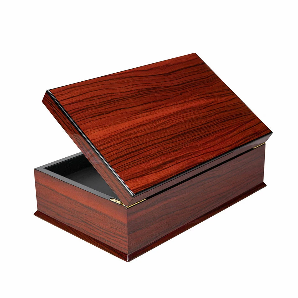 Sawtru Glossy Red Wood Grain Deluxe Decorated Wood Box for Packaging Attar Essential Oil Jewelry Gift