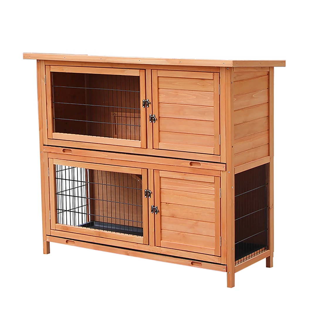 Hot Sale Waterproof Wooden Bird Cage Breathable Two Storeys Home Premium Wooden Pet House