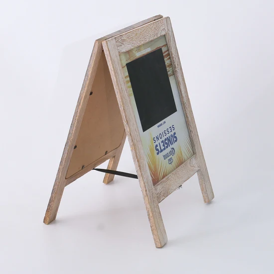 Wooden Freestanding a-Frame Double-Sided Blackboard