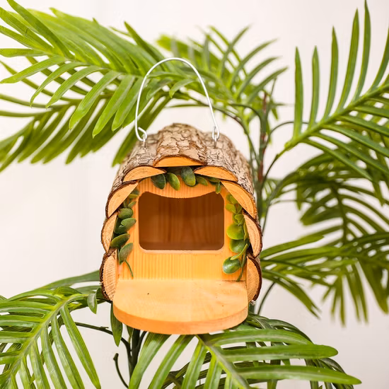 Bird House Wood New Cedar Wooden Decorative Birdhouse Hanging